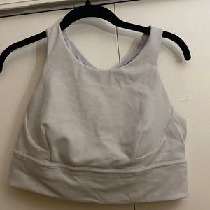 lululemon Energy Longline Bra in City Grit White Blue Fog